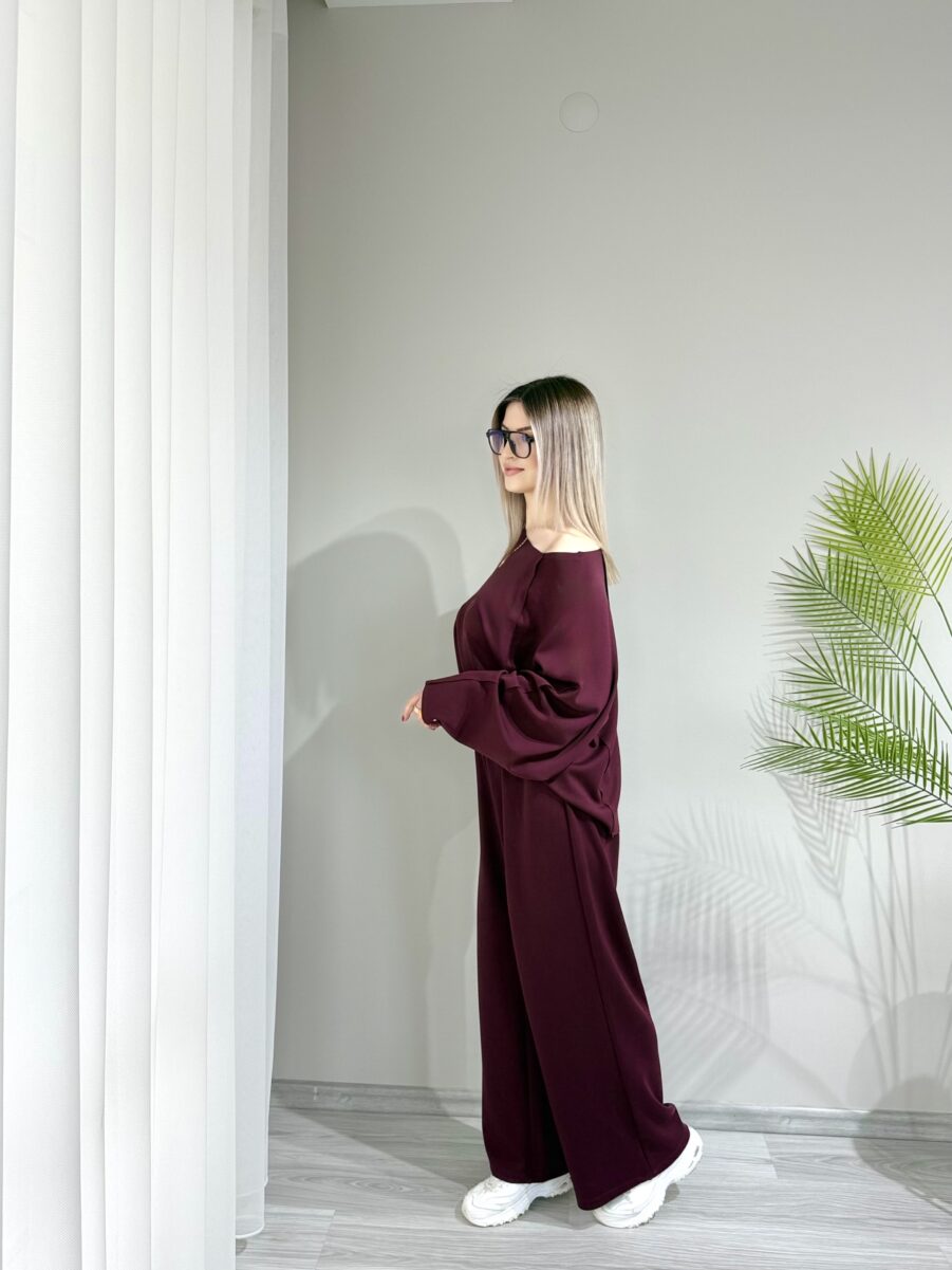 Bordo Özel Seri Oys Modal Takım - Görsel 4