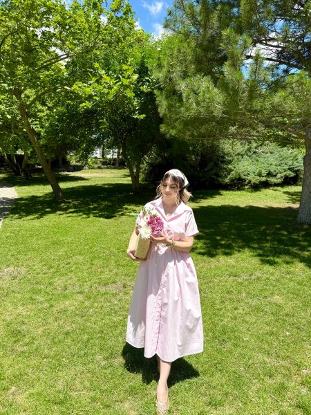 Pembe Solaro Kemerli Elbise