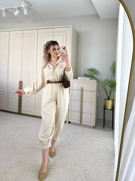 Taş Tensel Kumaş Şalvar Model Takım