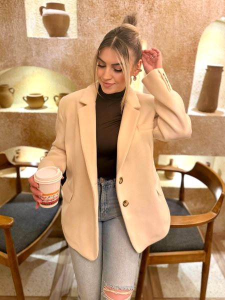 En Yeniler 29 Howel Ekru Blazer Ceket