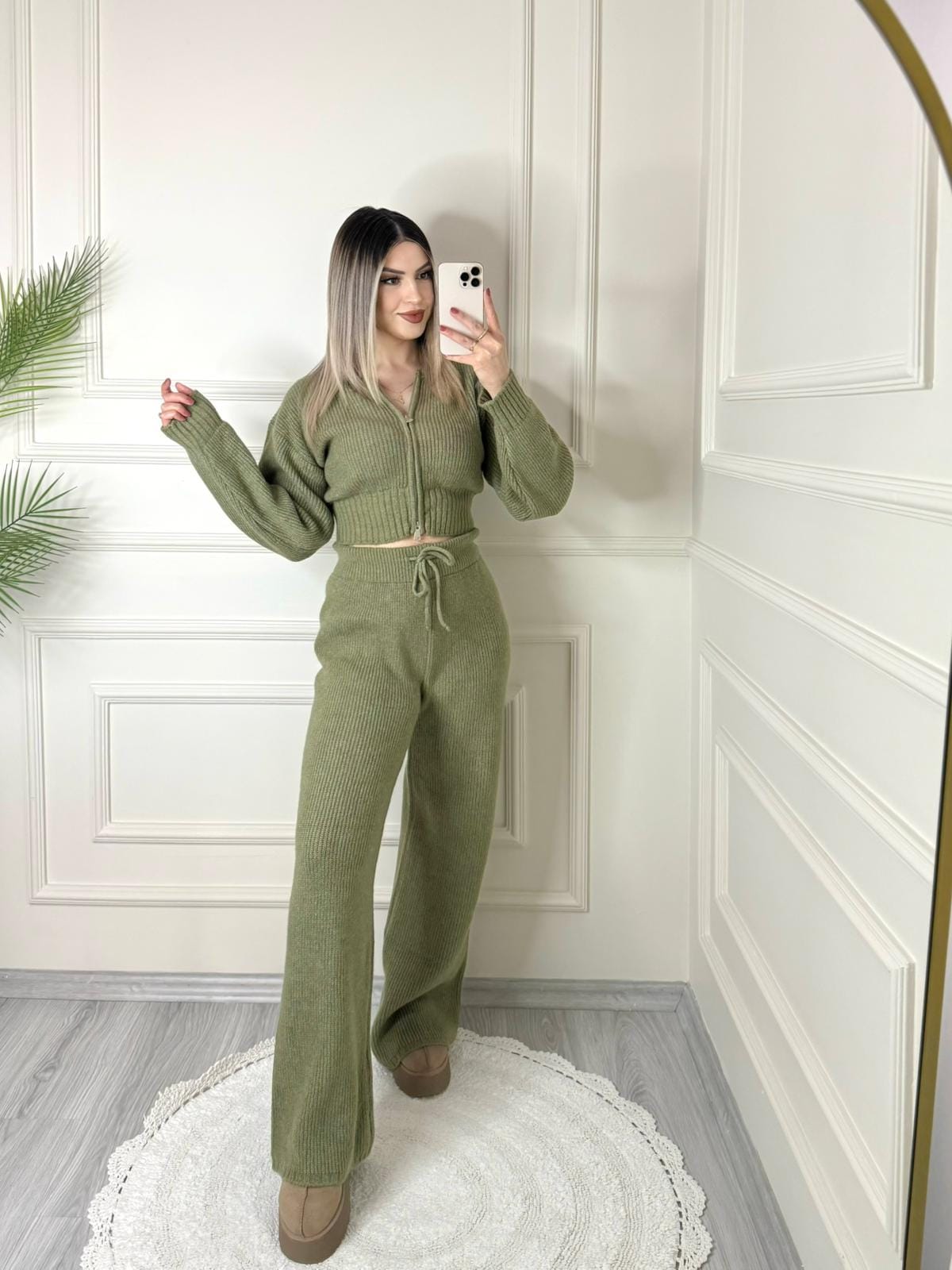 Haki Zaria Triko Takım 3 Haki Zaria Triko Takım - Görsel 3