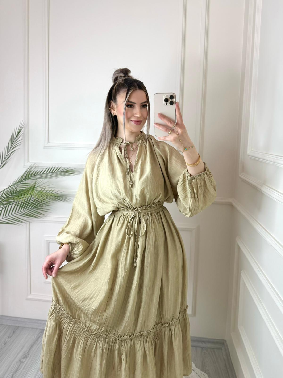 Yeşil ZR Marka Kraşlı Etekli Takım 5 Yeşil ZR Marka Kraşlı Etekli Takım - Görsel 5