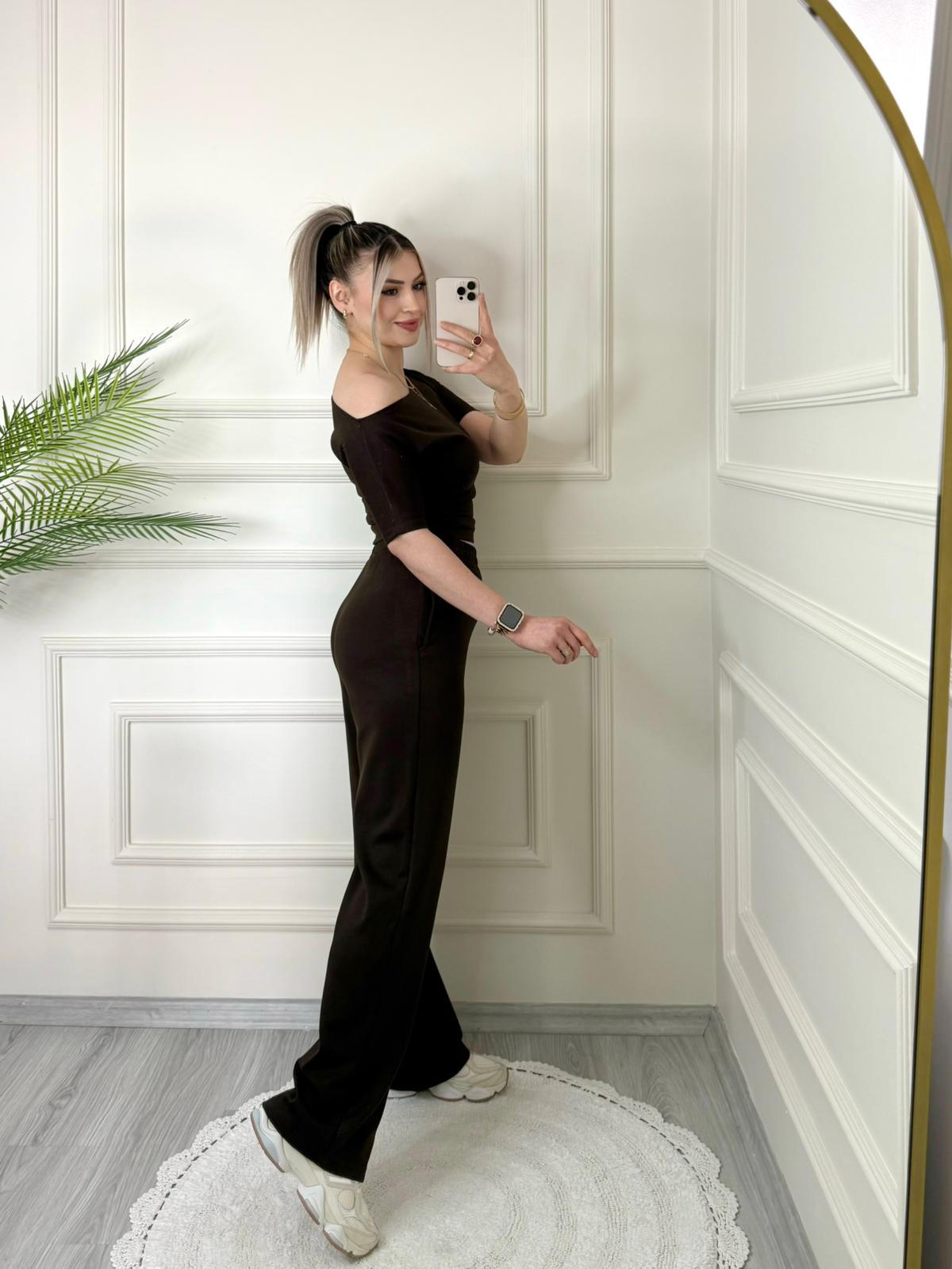 Kahve Açık Omuz Oys Takım 5 Kahve Açık Omuz Oys Takım - Görsel 5