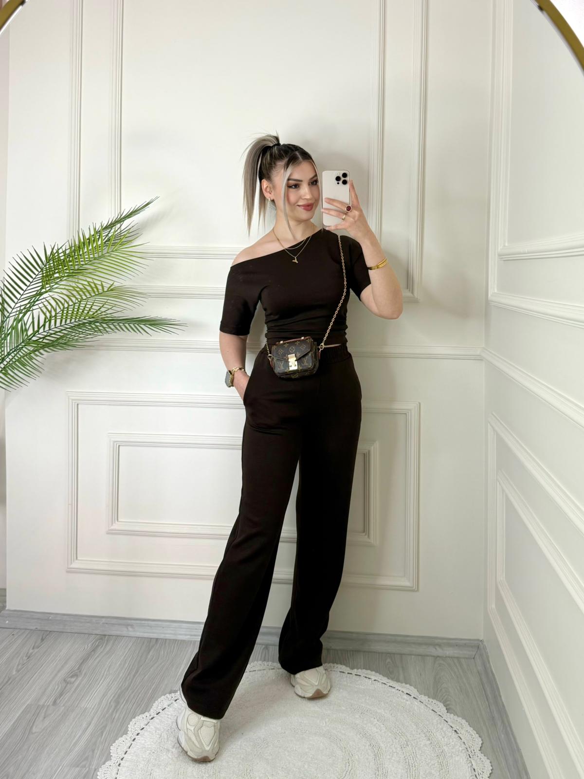 Kahve Açık Omuz Oys Takım 4 Kahve Açık Omuz Oys Takım - Görsel 4