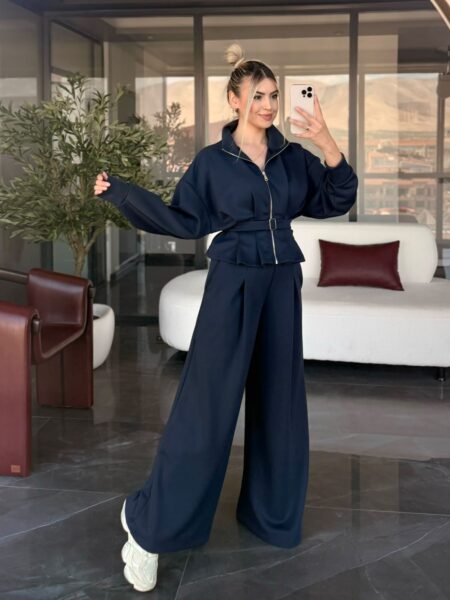 Ana Sayfa 5 Lacivert Kemer Detaylı Ceket Pantolon Oys Takım